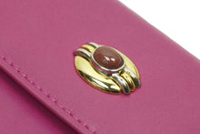 画像をギャラリービューアに読み込む, GUCCI グッチ カードケース レディース 0301140545 パープル レザー ゴールド金具 イタリア製 美品 中古 51606