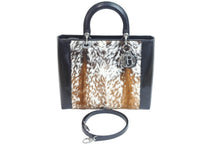 Load image into Gallery viewer, Christian Dior クリスチャンディオール レディディオール ハラコ ハンド ショルダー ブラック シルバー金具 極美品 中古 51630