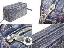 画像をギャラリービューアに読み込む, GOYARD ゴヤール ブラック カップヴェール PM 斜め掛けショルダーバッグ ポシェット ネイビー 美品 中古 51638
