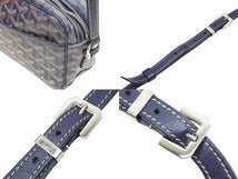 画像をギャラリービューアに読み込む, GOYARD ゴヤール ブラック カップヴェール PM 斜め掛けショルダーバッグ ポシェット ネイビー 美品 中古 51638