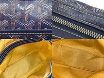 画像をギャラリービューアに読み込む, GOYARD ゴヤール ブラック カップヴェール PM 斜め掛けショルダーバッグ ポシェット ネイビー 美品 中古 51638