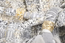 画像をギャラリービューアに読み込む, CHANEL シャネル ジャケット レディース P57900V43835 ホワイト グレー ツイード サイズ36 ゴールド金具 美品 中古 51652