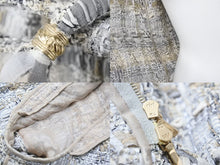 画像をギャラリービューアに読み込む, CHANEL シャネル ジャケット レディース P57900V43835 ホワイト グレー ツイード サイズ36 ゴールド金具 美品 中古 51652