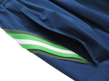 Load image into Gallery viewer, HERMES エルメス ラインパンツ ナイロンパンツ ジャージ ナイロン エラステン ネイビー グリーン サイズ40 美品 中古 51660