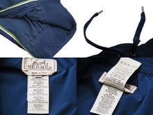 Load image into Gallery viewer, HERMES エルメス ラインパンツ ナイロンパンツ ジャージ ナイロン エラステン ネイビー グリーン サイズ40 美品 中古 51660