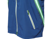 Load image into Gallery viewer, HERMES エルメス ナイロンベスト ジャージ ライン フランス製 ナイロン エラステン ネイビー グリーン サイズ50 美品 中古 51661