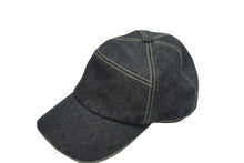 Load image into Gallery viewer, 極美品 HERMES エルメス Hロゴ セリエボタン ベースボールキャップ 帽子 フランス製 リネン ブルー サイズ59 中古 51662