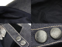 Load image into Gallery viewer, 極美品 HERMES エルメス Hロゴ セリエボタン ベースボールキャップ 帽子 フランス製 リネン ブルー サイズ59 中古 51662