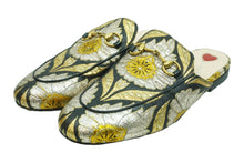 画像をギャラリービューアに読み込む, GUCCI グッチ サンダル プリンスタウン ホースビット バブーシュ ミュール 432773 キャンバス ブラック ゴールド 良品 中古 51674