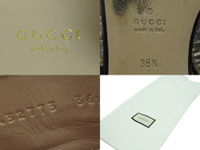 画像をギャラリービューアに読み込む, GUCCI グッチ サンダル プリンスタウン ホースビット バブーシュ ミュール 432773 キャンバス ブラック ゴールド 良品 中古 51674