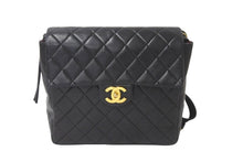 画像をギャラリービューアに読み込む, CHANEL シャネル マトラッセ リュックサック ミニバックパック ココマーク ラムスキン ブラック ゴールド金具 美品 中古 51678