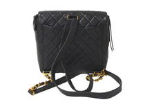 画像をギャラリービューアに読み込む, CHANEL シャネル マトラッセ リュックサック ミニバックパック ココマーク ラムスキン ブラック ゴールド金具 美品 中古 51678