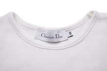 画像をギャラリービューアに読み込む, Christian Dior クリスチャンディオール 半袖Ｔシャツ DIORロゴ コットン ホワイト ブルー サイズ4A キッズ 美品 中古 51702