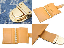 画像をギャラリービューアに読み込む, LOUIS VUITTON ルイヴィトン 手帳 デニム モノグラム ゴールド金具 ブルー ブラウン レザー 良品 中古 51703