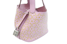 Load image into Gallery viewer, 新品未使用品 HERMES エルメス ハンドバッグ マイクロピコタン ラッキーデイジー U刻印 ヴォースイフト 牛皮 ピンク 中古 51707