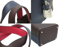 Load image into Gallery viewer, 未使用品 HERMES エルメス ピコタンロックPMカザック ブルーニュイ×ルージュセリエ×フランボワーズ シルバー金具 Z刻印 51709