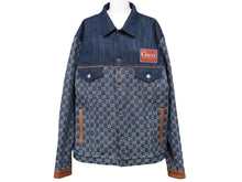 画像をギャラリービューアに読み込む, GUCCI グッチ GGロゴエコウォッシュド ジャケット 649110 XDBIP ブラウン インディゴブルー 美品 中古 51730