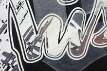 画像をギャラリービューアに読み込む, miskeen ミスキーン 半袖Tシャツ ビッグシルエット プリント コットン ブラック ホワイト グレー ブラウン XXL 美品 中古 51734