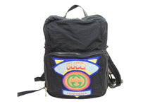 画像をギャラリービューアに読み込む, GUCCI グッチ ロゴパッチワークバックパック リュックサック 536724 493492 ブラック マルチカラー 良品 中古 51745