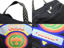 画像をギャラリービューアに読み込む, GUCCI グッチ ロゴパッチワークバックパック リュックサック 536724 493492 ブラック マルチカラー 良品 中古 51745