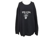 Load image into Gallery viewer, PRADA プラダ ニット セーター RN98339CA34767 カシミヤ バージンウール ブラック サイズ48 美品 中古 51757