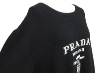 Load image into Gallery viewer, PRADA プラダ ニット セーター RN98339CA34767 カシミヤ バージンウール ブラック サイズ48 美品 中古 51757