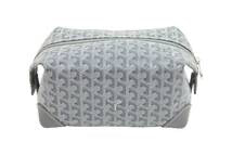 画像をギャラリービューアに読み込む, 未使用品 GOYARD ゴヤール BOEING25 ボーイング25 ポーチ クラッチバッグ セカンドバッグ PVC グレー シルバー金具 中古 51761 正規品