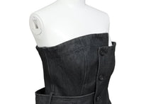 画像をギャラリービューアに読み込む, COMME des GARCONS コムデギャルソン ワンピース GJ-11094M デニム ブラック コットン サイズM 美品 中古 51769