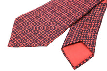 Load image into Gallery viewer, HERMES エルメス ネクタイ ブランド 紳士 総柄 模様 服飾小物 シルク100% レッド ブラック 美品 中古 51801