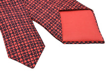 Load image into Gallery viewer, HERMES エルメス ネクタイ ブランド 紳士 総柄 模様 服飾小物 シルク100% レッド ブラック 美品 中古 51801