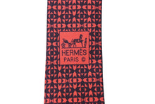 Load image into Gallery viewer, HERMES エルメス ネクタイ ブランド 紳士 総柄 模様 服飾小物 シルク100% レッド ブラック 美品 中古 51801