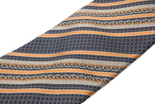 画像をギャラリービューアに読み込む, GUCCI グッチ ネクタイ トムフォード期 ストライプ ロゴ 総柄 紳士 服飾小物 シルク オレンジ ブラウン ベージュ 美品 中古 51804