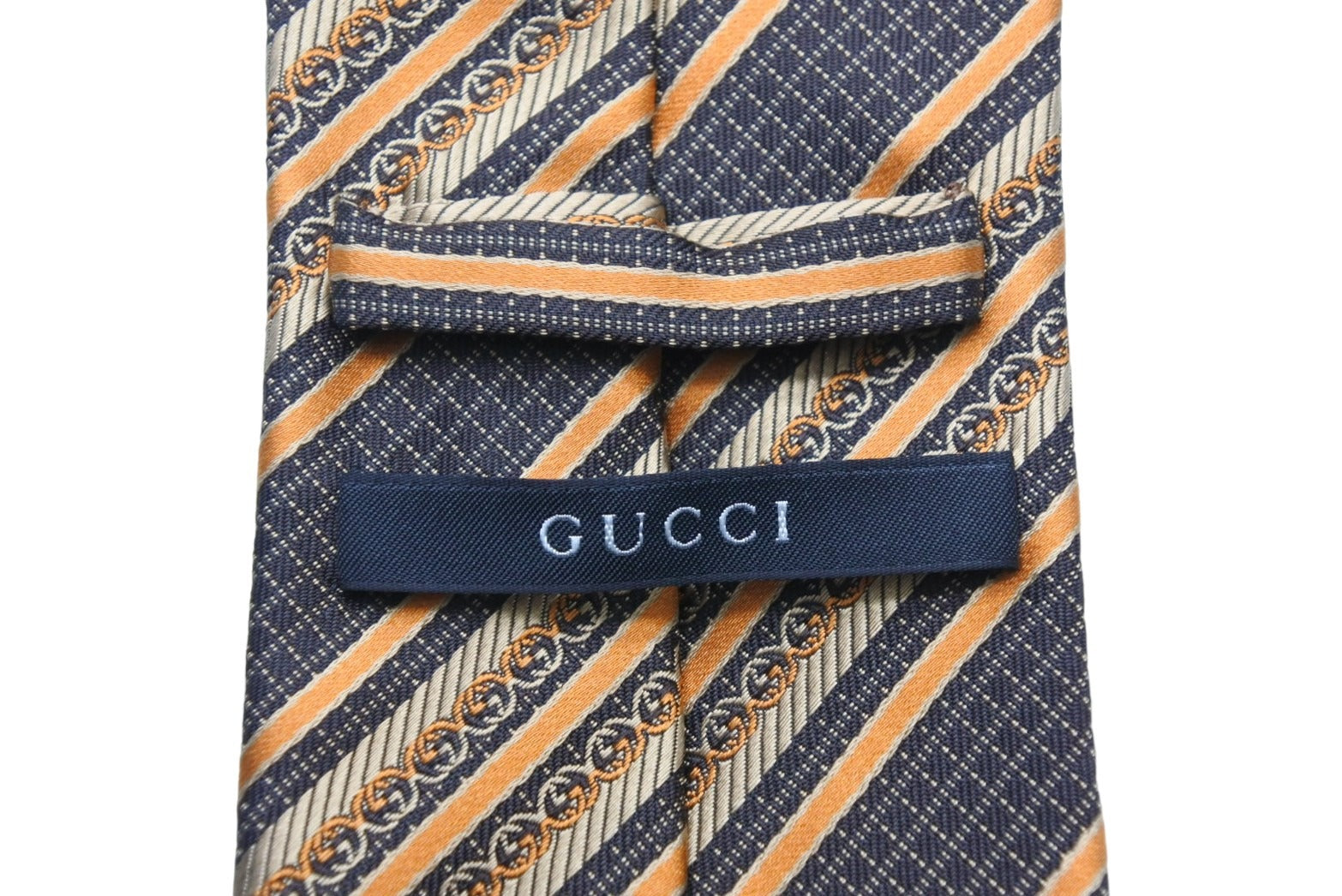 GUCCI グッチ ネクタイ トムフォード期 ストライプ ロゴ 総柄 紳士