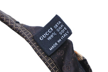 画像をギャラリービューアに読み込む, GUCCI グッチ ネクタイ トムフォード期 ストライプ ロゴ 総柄 紳士 服飾小物 シルク オレンジ ブラウン ベージュ 美品 中古 51804