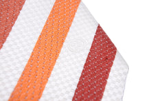 画像をギャラリービューアに読み込む, GUCCI グッチ ネクタイ トムフォード期 ストライプ 服飾小物 ロゴ シルク オレンジ ホワイト レッド 美品 中古 51807