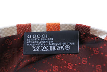 画像をギャラリービューアに読み込む, GUCCI グッチ ネクタイ トムフォード期 ストライプ 服飾小物 ロゴ シルク オレンジ ホワイト レッド 美品 中古 51807