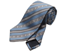 画像をギャラリービューアに読み込む, GUCCI グッチ ネクタイ 紳士 シルク ブルー シルバー トムフォード期 GG柄 総柄 イタリア製 服飾小物美品 中古 51811