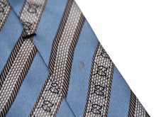 画像をギャラリービューアに読み込む, GUCCI グッチ ネクタイ 紳士 シルク ブルー シルバー トムフォード期 GG柄 総柄 イタリア製 服飾小物美品 中古 51811