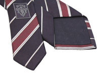 画像をギャラリービューアに読み込む, GUCCI グッチ ネクタイ トムフォード期 服飾小物 ストライプ 模様 シルク ブラック レッド ホワイト 美品 中古 51815