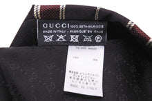 画像をギャラリービューアに読み込む, GUCCI グッチ ネクタイ トムフォード期 服飾小物 ストライプ 模様 シルク ブラック レッド ホワイト 美品 中古 51815