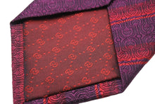 画像をギャラリービューアに読み込む, GUCCI グッチ ネクタイ ストライプ 総柄 GG トムブラウン期 シルク レッド パープル 美品 中古 51818