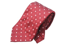 画像をギャラリービューアに読み込む, GUCCI グッチ ネクタイ 紳士 シルク レッド 水玉 総柄 服飾小物 トムフォード期 323691 4X002 美品 中古 51819
