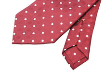 画像をギャラリービューアに読み込む, GUCCI グッチ ネクタイ 紳士 シルク レッド 水玉 総柄 服飾小物 トムフォード期 323691 4X002 美品 中古 51819
