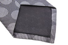 画像をギャラリービューアに読み込む, GUCCI グッチ ネクタイ 紳士 シルク グレー ブラック GG柄 水玉 総柄 服飾小物 トムフォード期 美品 中古 51821