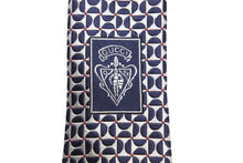 画像をギャラリービューアに読み込む, GUCCI グッチ ネクタイ 総柄 服飾小物 トムフォード期 シルク ブラック シルバー レッド 美品 中古 51825