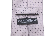 Load image into Gallery viewer, DOLCE&amp;GABBANA ドルチェアンドガッバーナ ネクタイ 紳士 シルク シルバー イタリア産 美品 中古 51831