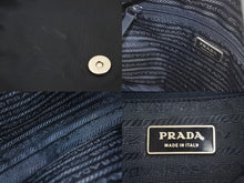 Load image into Gallery viewer, PRADA プラダ ロゴプレート ショルダーバッグ クロスボディバッグ BT0520 テスートナイロン ブラック 美品 中古 51846