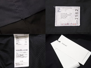 Sacai サカイ ジャケット 21-02582M 21AW メンズ ブラック ネイビー コットン リネン サイズ2 美品 中古 51853