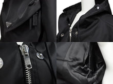 画像をギャラリービューアに読み込む, 未使用品 PRADA プラダ ジャケット レディース ブラック RENYLON サイズ36 291943 S211 1WQ8 シルバー金具 中古 51859