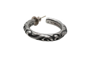 CHROMEHEARTS クロムハーツ HOOPSCROOL スクロールフープ ピアス 片耳 アクセサリー シルバーピアス シルバー925 美品 中古 51871